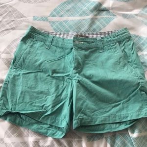 Green Casual Shorts
